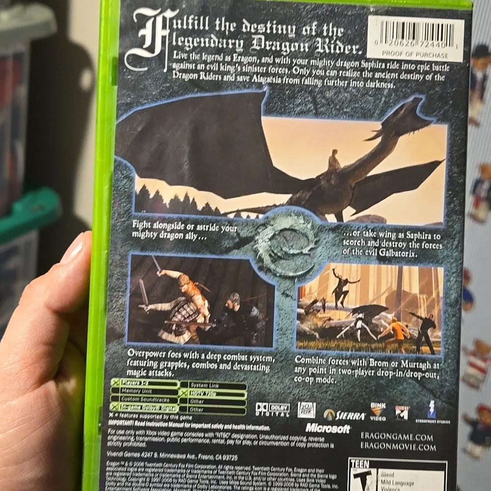 Eragon Video Game Xbox Book Included